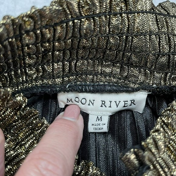 Moon River Women's Size Medium Gold Stretch Cocktail Party Dress $140 - Picture 3 of 7